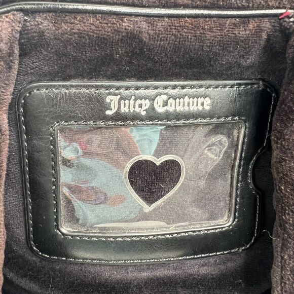 Y2K‎ Vintage JUICY COUTURE Black Velour Backpack Bookbag Weekend Bag Travel main image 9